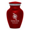 Bicycle Crank Keepsake Urn - Ruby Red