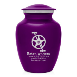 Bicycle Crank Sharing Urn - Purple Luster