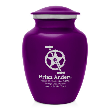 Bicycle Crank Sharing Urn - Purple Luster