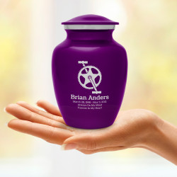 Bicycle Crank Sharing Urn - Purple Luster