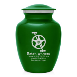 Bicycle Crank Sharing Urn - Shamrock Green