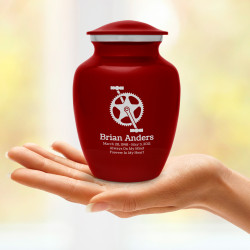 Bicycle Crank Sharing Urn - Ruby Red