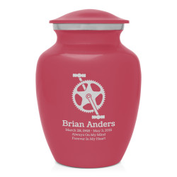 Bicycle Crank Sharing Urn - Rose Pink