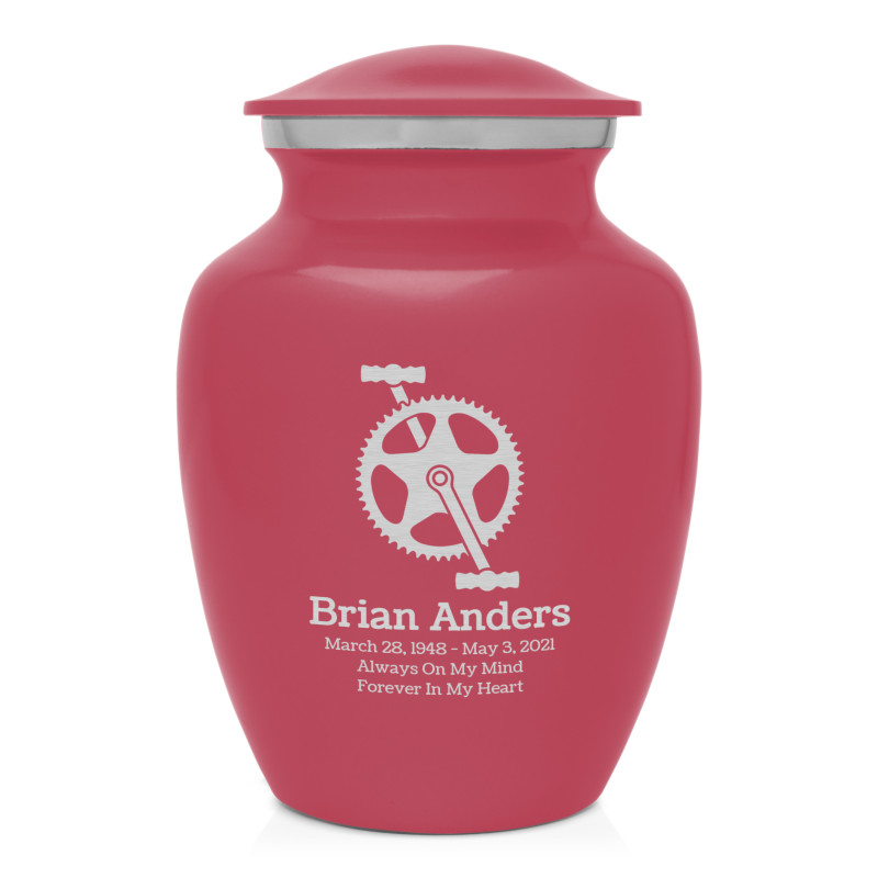 Bicycle Crank Sharing Urn - Rose Pink