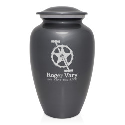 Bicycle Crank Cremation Urn - Gunmetal Gray
