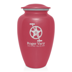Bicycle Crank Cremation Urn - Rose Pink