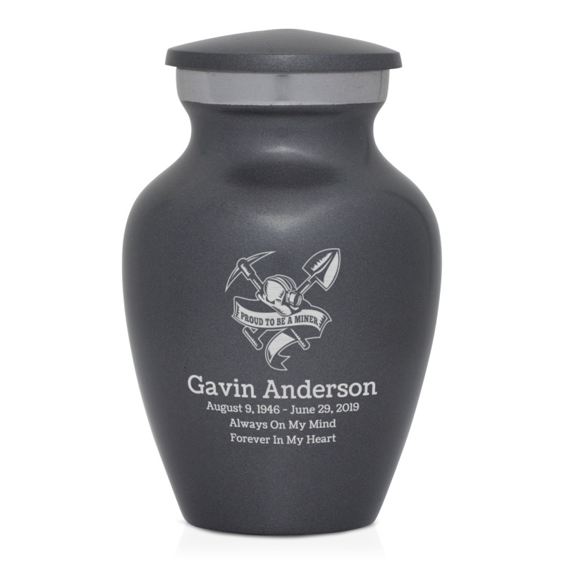 Miner Keepsake Urn - Gunmetal Gray