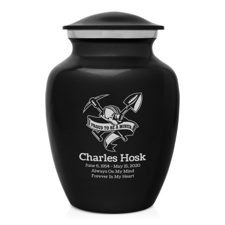 Miner Sharing Urn - Jet Black