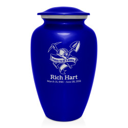 Miner Cremation Urn - Midnight Blue