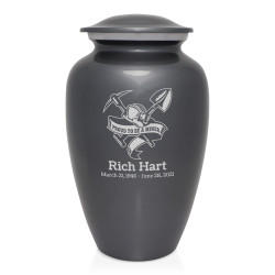 Miner Cremation Urn - Gunmetal Gray