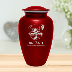 Miner Cremation Urn - Ruby Red
