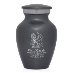 Dragon Keepsake Urn - Gunmetal Gray