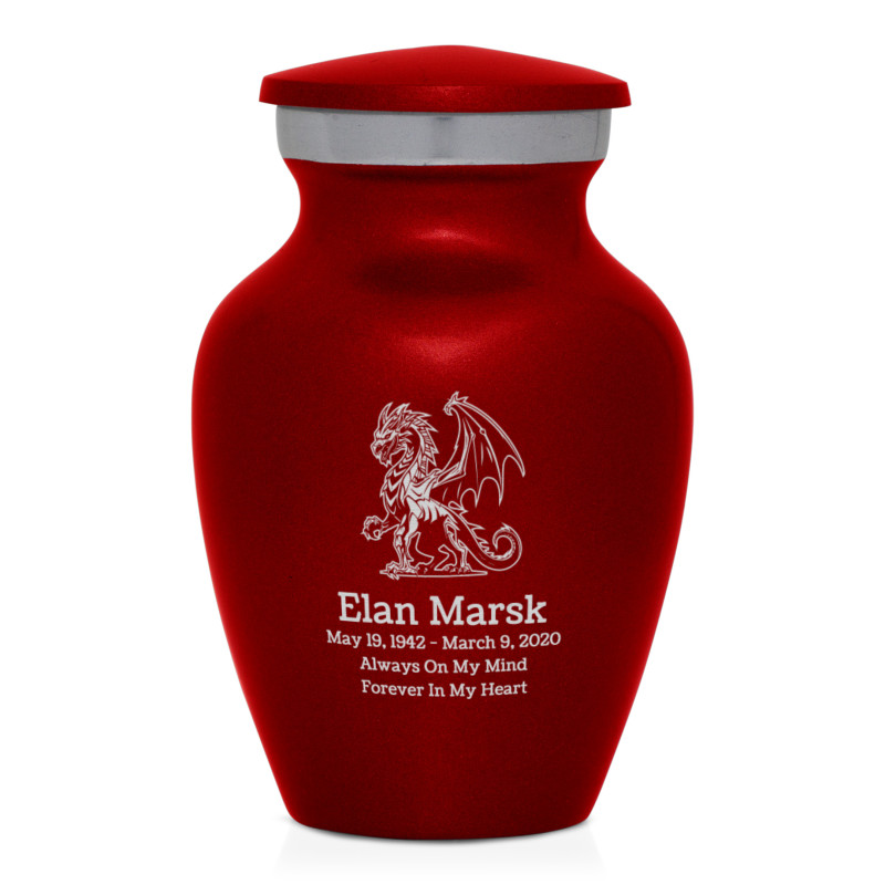 Dragon Keepsake Urn - Ruby Red