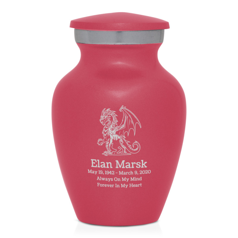 Dragon Keepsake Urn - Rose Pink