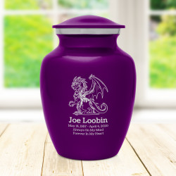 Dragon Sharing Urn - Purple Luster
