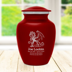 Dragon Sharing Urn - Ruby Red