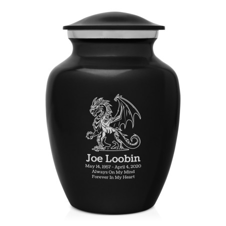 Dragon Sharing Urn - Jet Black