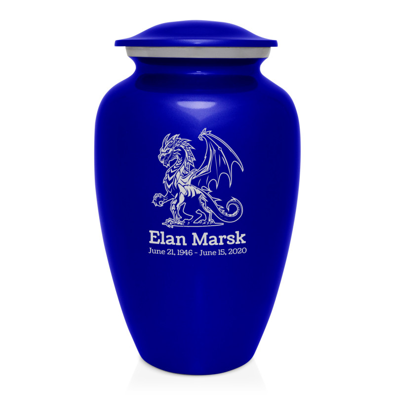 Dragon Cremation Urn - Midnight Blue