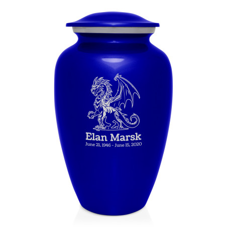 Dragon Cremation Urn - Midnight Blue