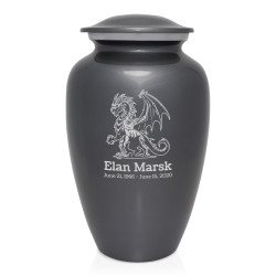 Dragon Cremation Urn - Gunmetal Gray