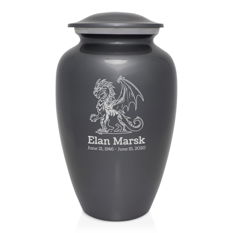 Dragon Cremation Urn - Gunmetal Gray