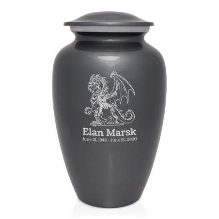 Dragon Cremation Urn - Gunmetal Gray