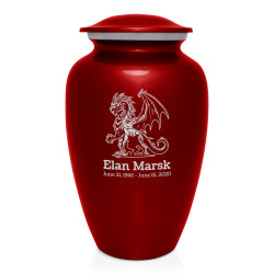 Dragon Cremation Urn - Ruby Red