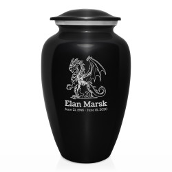 Dragon Cremation Urn - Jet Black
