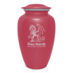 Dragon Cremation Urn - Rose Pink
