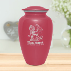 Dragon Cremation Urn - Rose Pink