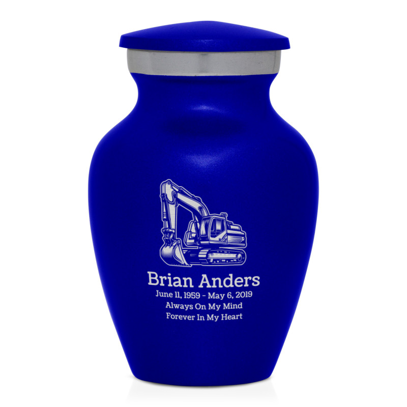 Excavator Keepsake Urn - Midnight Blue