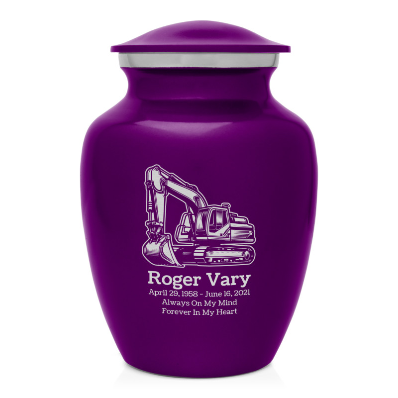 Excavator Sharing Urn - Purple Luster