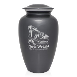Excavator Cremation Urn - Gunmetal Gray