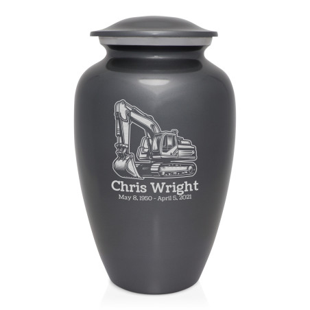 Excavator Cremation Urn - Gunmetal Gray