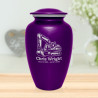 Excavator Cremation Urn - Purple Luster