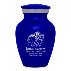 Buffalo Keepsake Urn - Midnight Blue