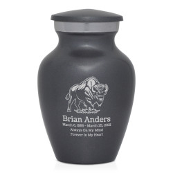 Buffalo Keepsake Urn - Gunmetal Gray