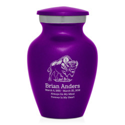 Buffalo Keepsake Urn - Purple Luster
