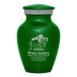 Buffalo Keepsake Urn - Shamrock Green