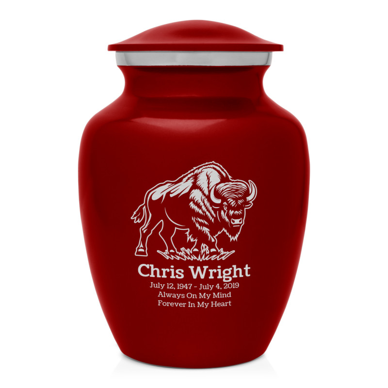 Buffalo Sharing Urn - Ruby Red