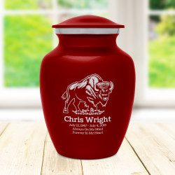 Buffalo Sharing Urn - Ruby Red