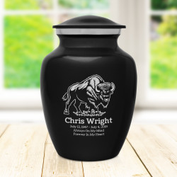 Buffalo Sharing Urn - Jet Black