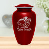Buffalo Cremation Urn - Ruby Red