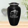 Buffalo Cremation Urn - Jet Black