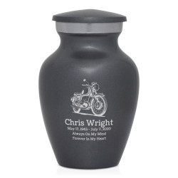 Classic Motorcycle Keepsake Urn - Gunmetal Gray