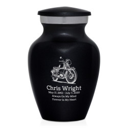 Classic Motorcycle Keepsake Urn - Jet Black