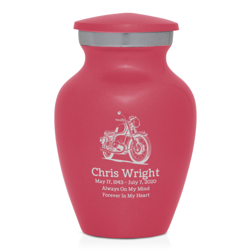 Classic Motorcycle Keepsake Urn - Rose Pink