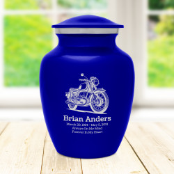 Classic Motorcycle Sharing Urn - Midnight Blue