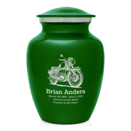 Classic Motorcycle Sharing Urn - Shamrock Green