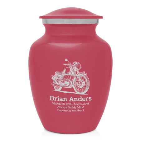 Classic Motorcycle Sharing Urn - Rose Pink